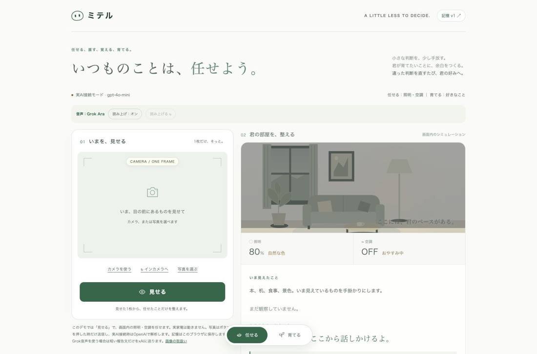 ミテルの提出作品画面