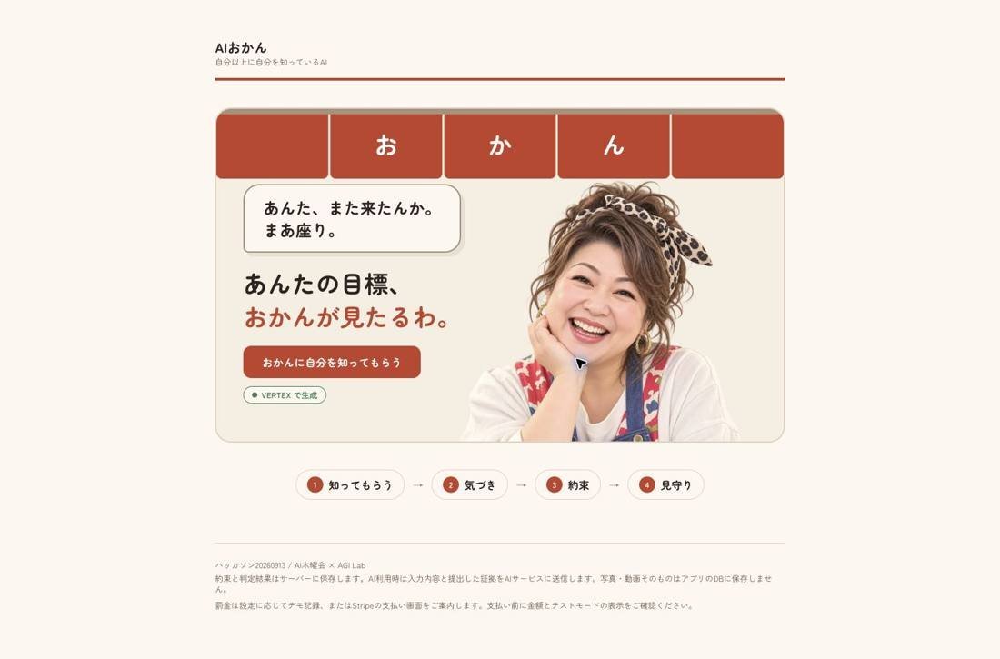 AIおかんの提出作品画面