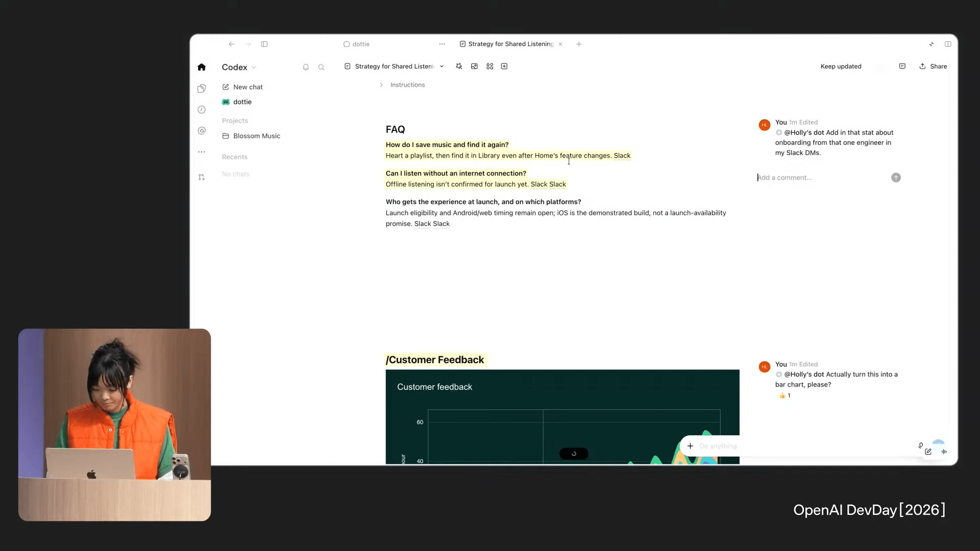 Space で人と dot が同じページを編集するデモ