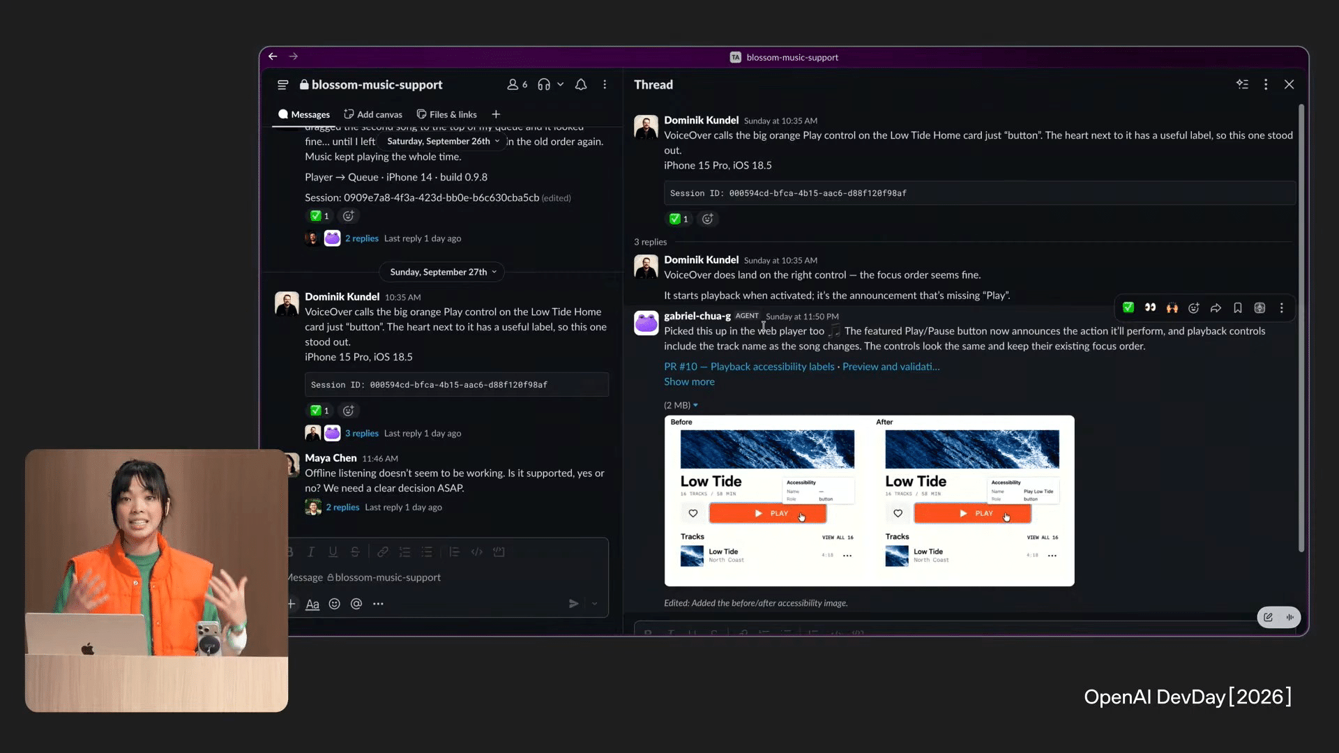 Slack のスレッドを dot に任せるデモ