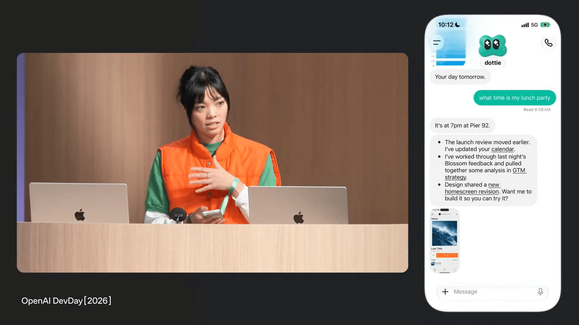 スマホから dot に仕事を頼むデモ