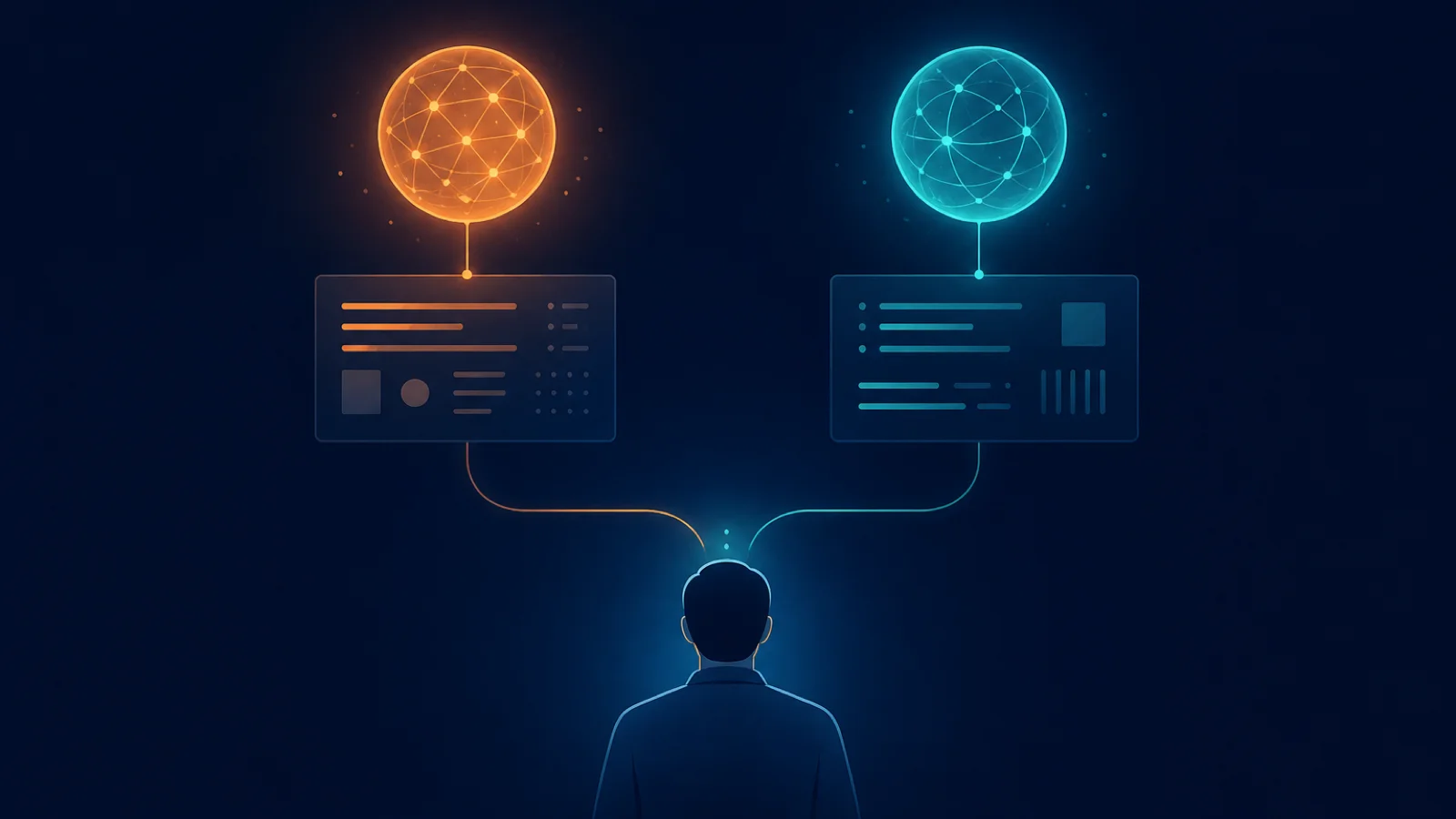 Two AI coding agents working in parallel under one human supervisor